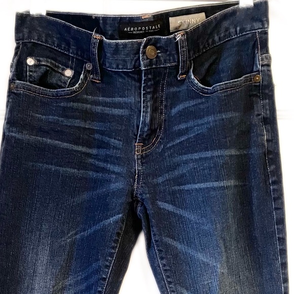 Aeropostale Skinny Dark Wash Jeans 27/28 - Picture 4 of 4